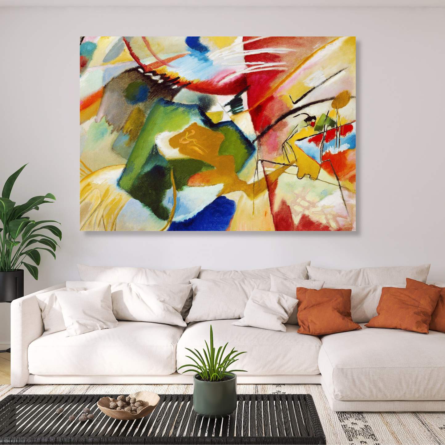 Wassily Kandinsky - Painting with Green Center Wall Art Canvas Print