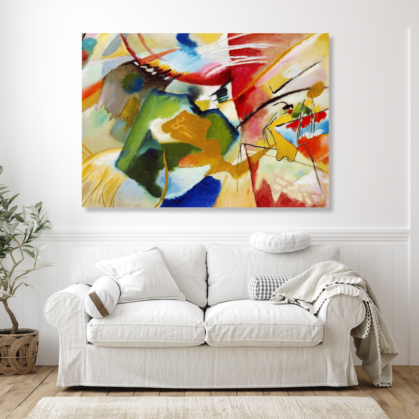 Wassily Kandinsky - Painting with Green Center Wall Art Canvas Print