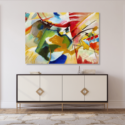 Wassily Kandinsky - Painting with Green Center Wall Art Canvas Print