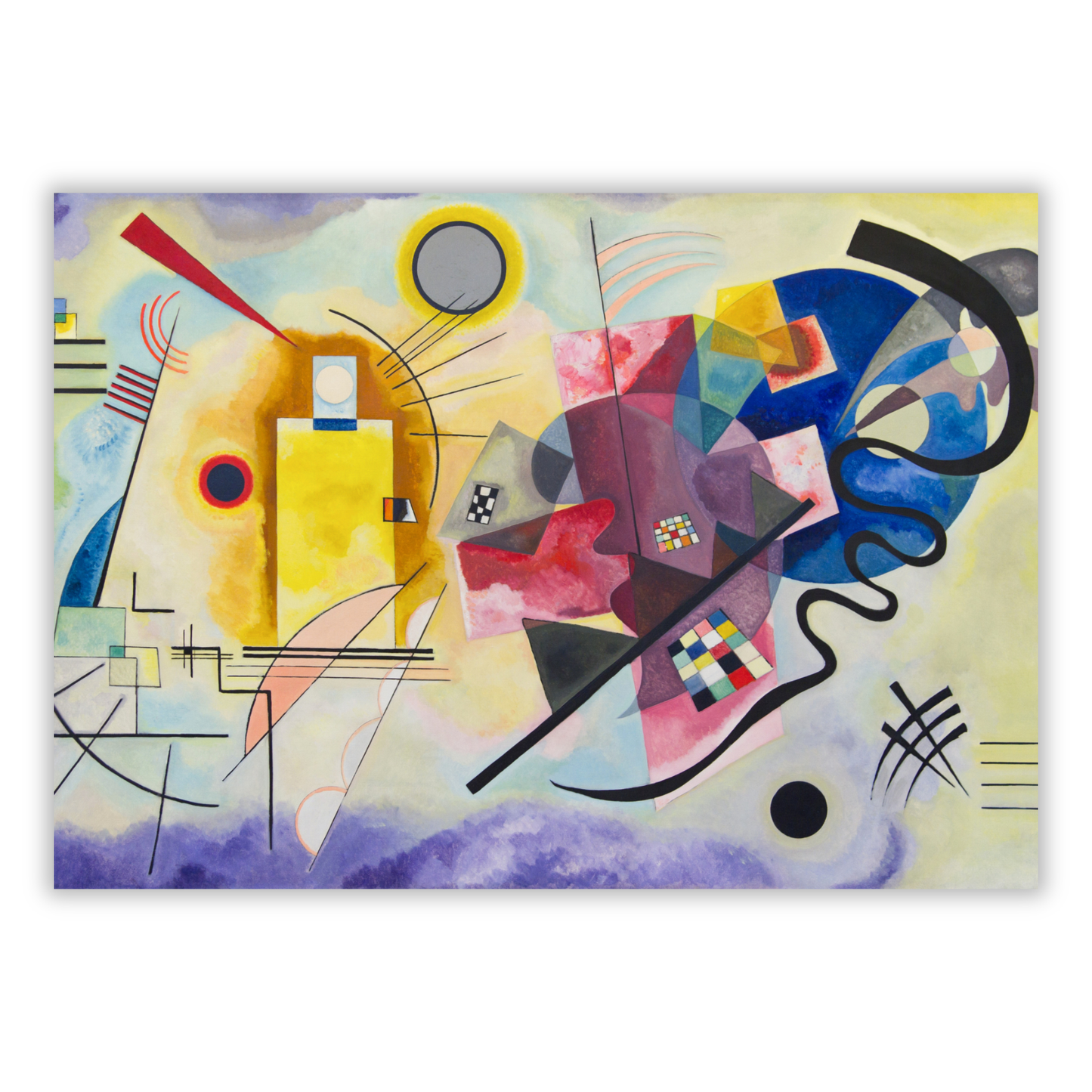 Wassily Kandinsky - Yellow Red Blue (Jaune Rough Bleu) Wall Art Canvas Print