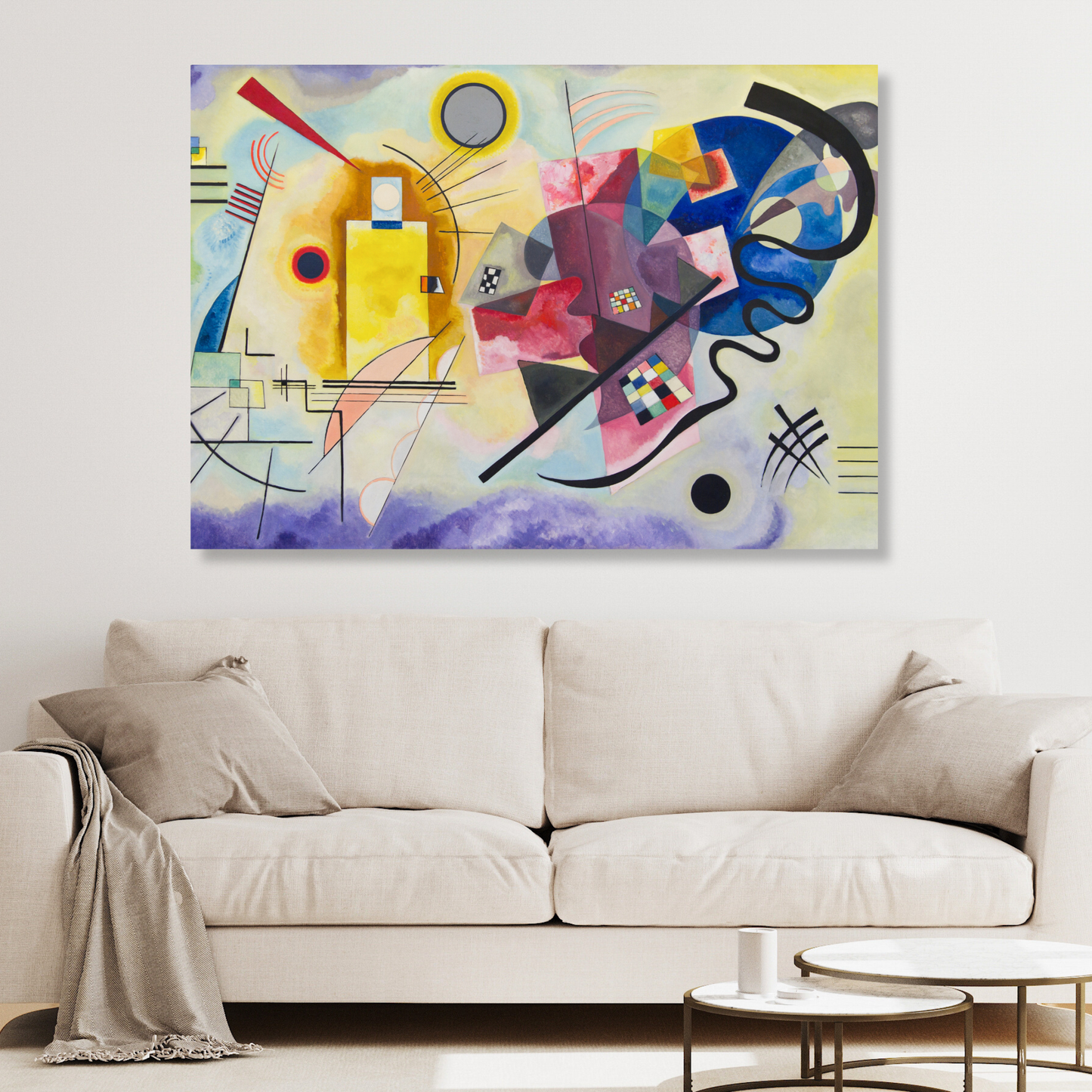 Wassily Kandinsky - Yellow Red Blue (Jaune Rough Bleu) Wall Art Canvas Print