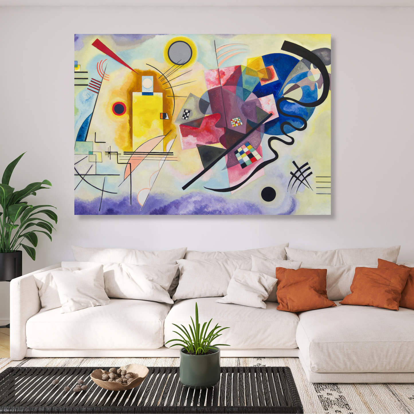 Wassily Kandinsky - Yellow Red Blue (Jaune Rough Bleu) Wall Art Canvas Print