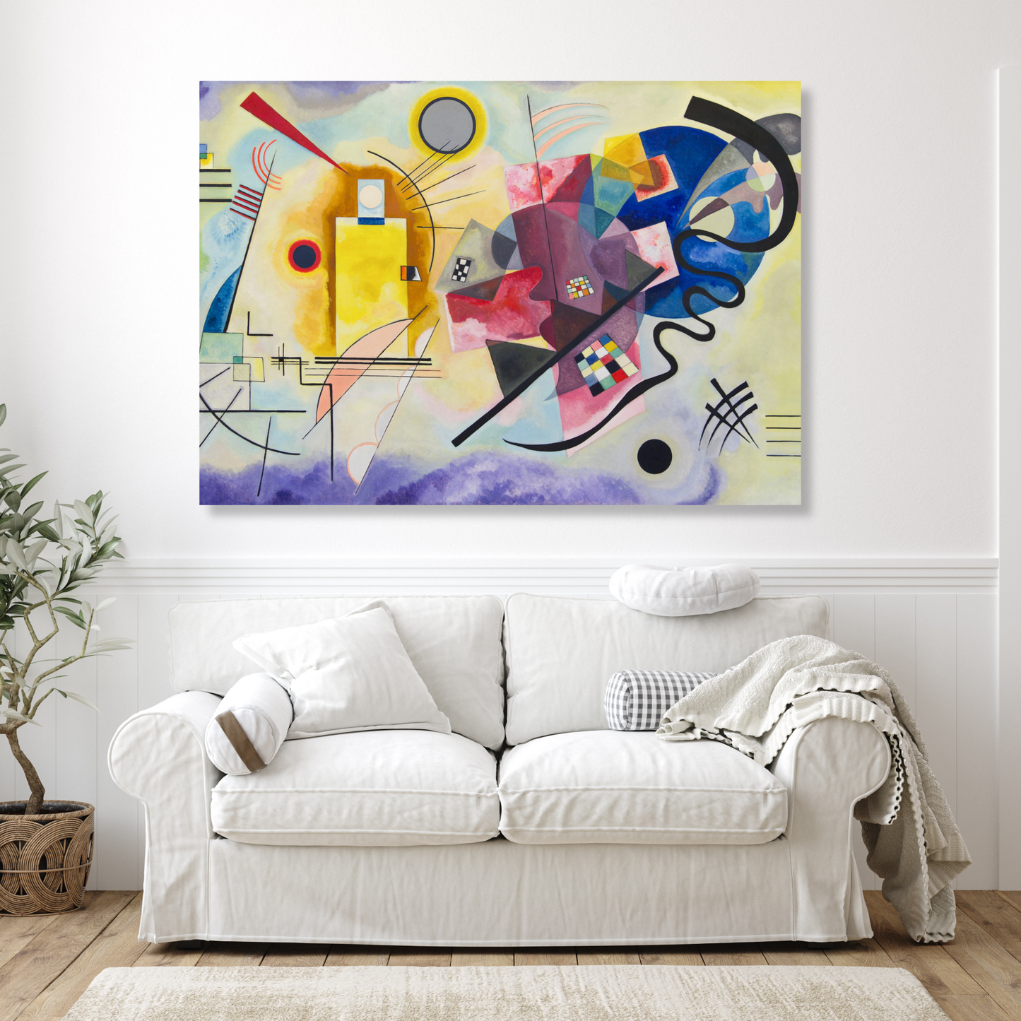 Wassily Kandinsky - Yellow Red Blue (Jaune Rough Bleu) Wall Art Canvas Print