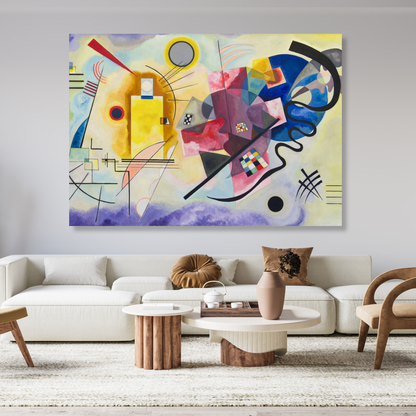 Wassily Kandinsky - Yellow Red Blue (Jaune Rough Bleu) Wall Art Canvas Print