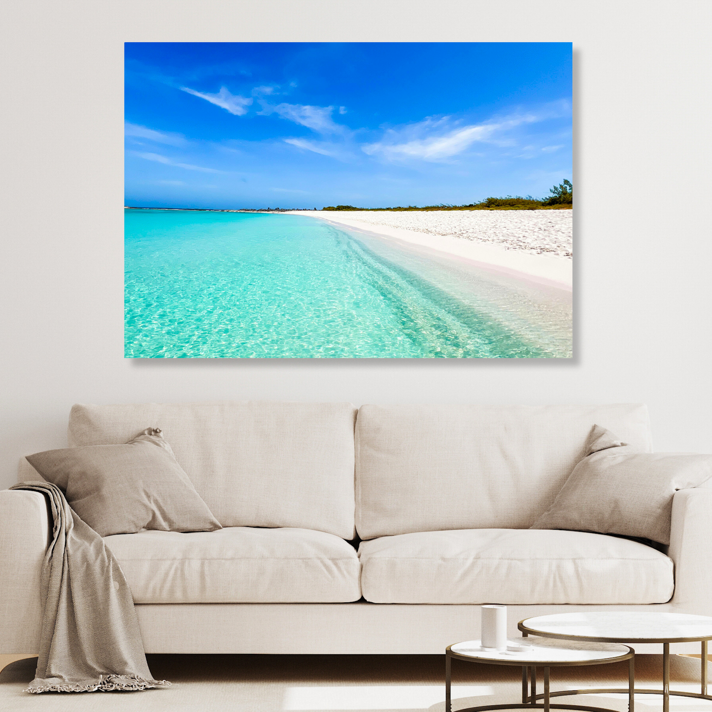 White Sand Wall Art Canvas Print