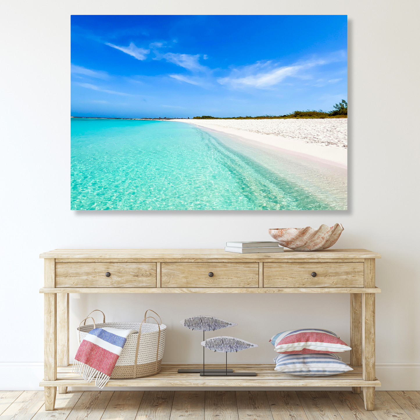 White Sand Wall Art Canvas Print