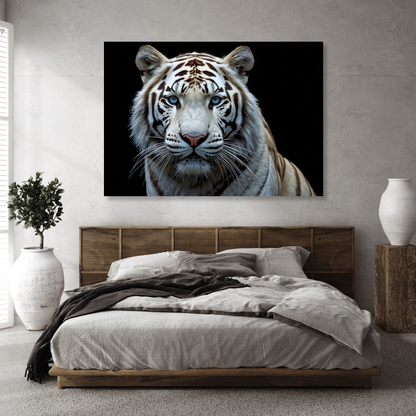 White Tiger Wall Art Canvas Print