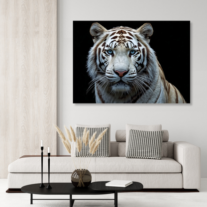 White Tiger Wall Art Canvas Print