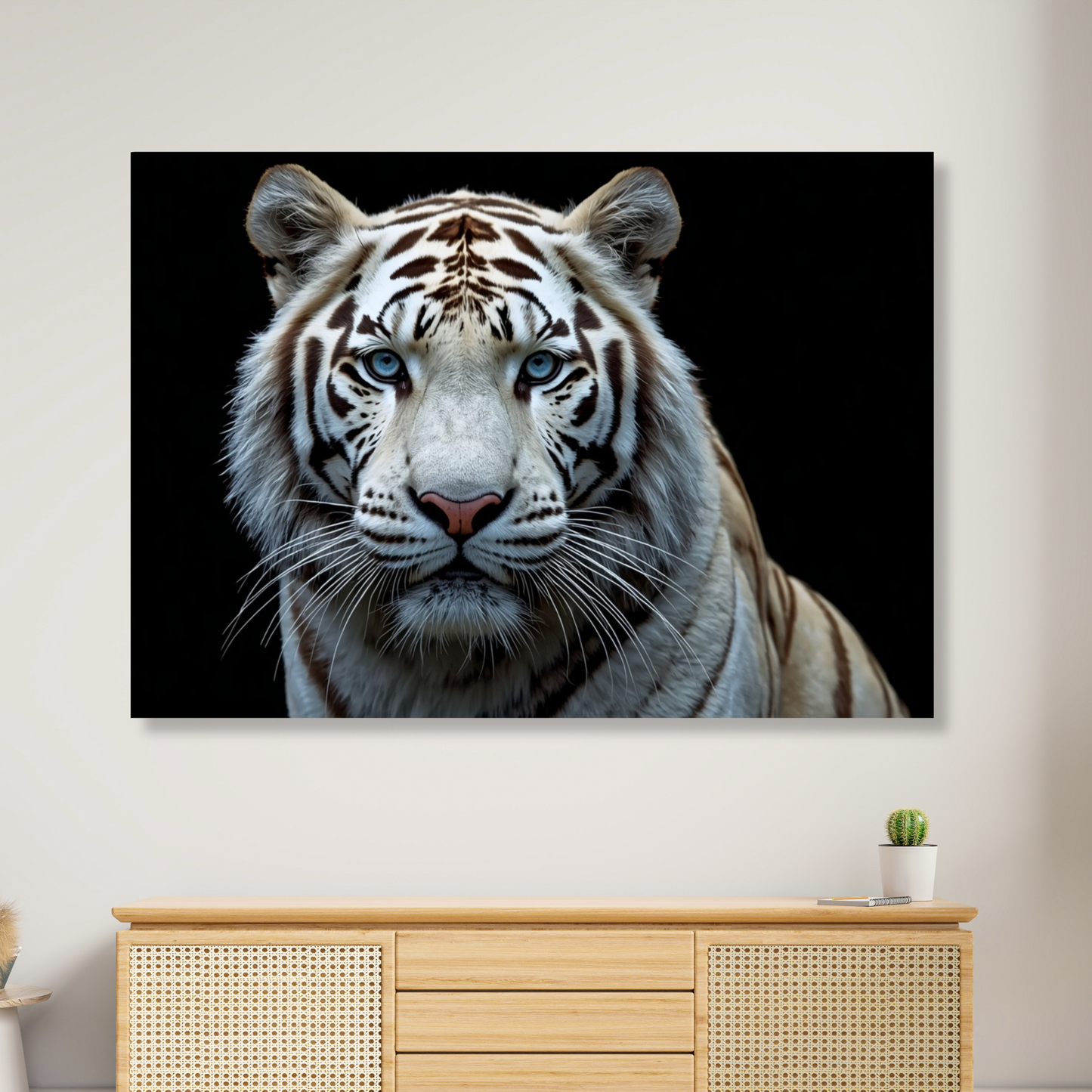 White Tiger Wall Art Canvas Print