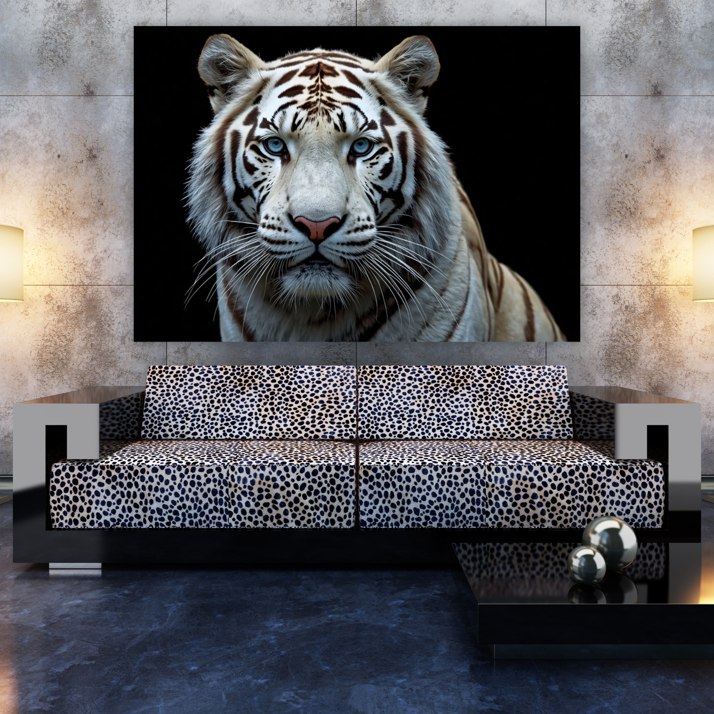 White Tiger Wall Art Canvas Print