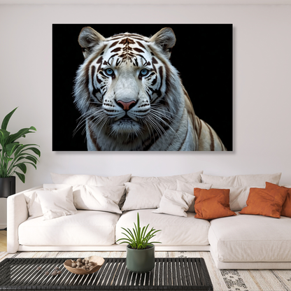 White Tiger Wall Art Canvas Print