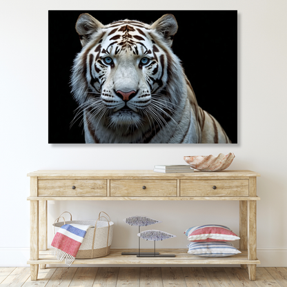 White Tiger Wall Art Canvas Print