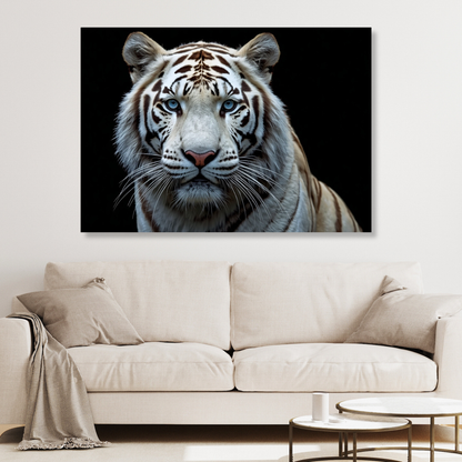White Tiger Wall Art Canvas Print