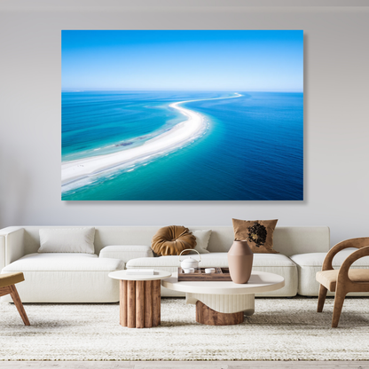 White & Turquoise Wall Art Canvas Print