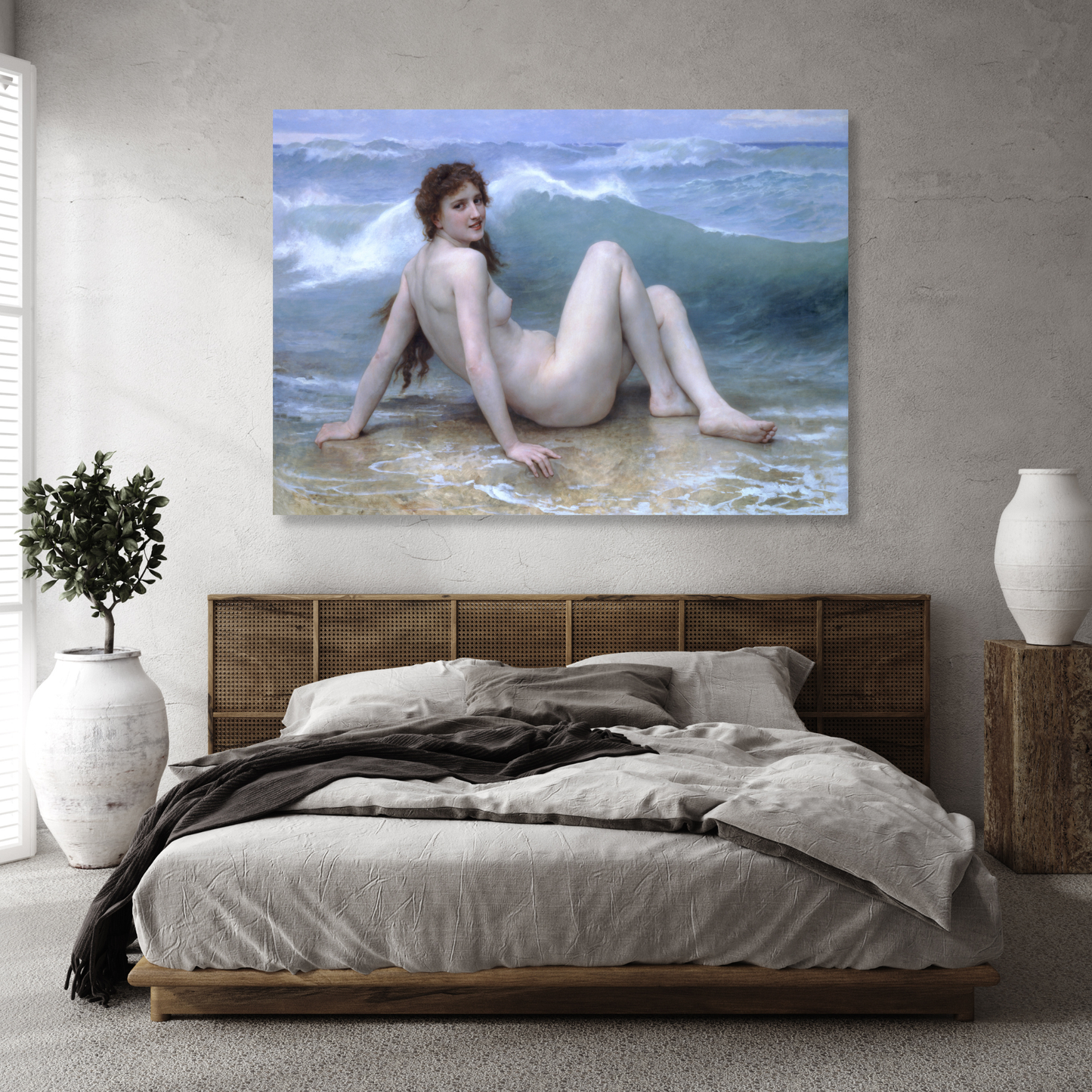 William-Adolphe Bouguereau - The Wave Wall Art Canvas Print