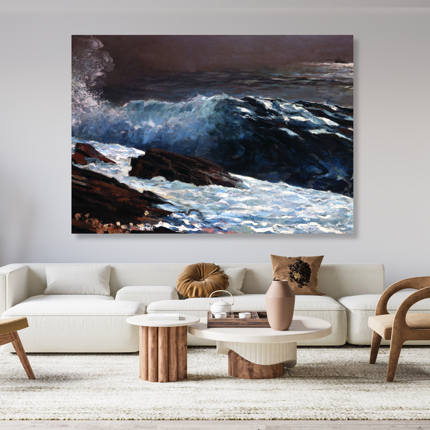 Winslow Homer - Sunlight on the Coast Wall Art Canvas Print
