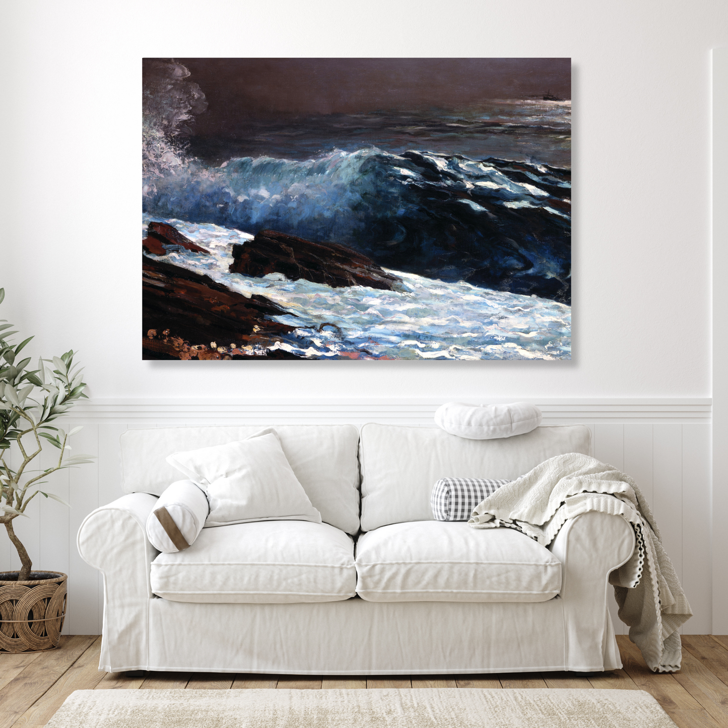Winslow Homer - Sunlight on the Coast Wall Art Canvas Print