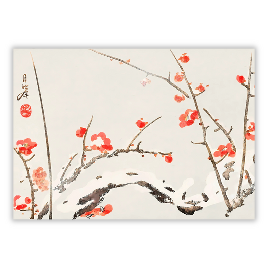 Yamaoka Geppō - Flowering Plums In Snow