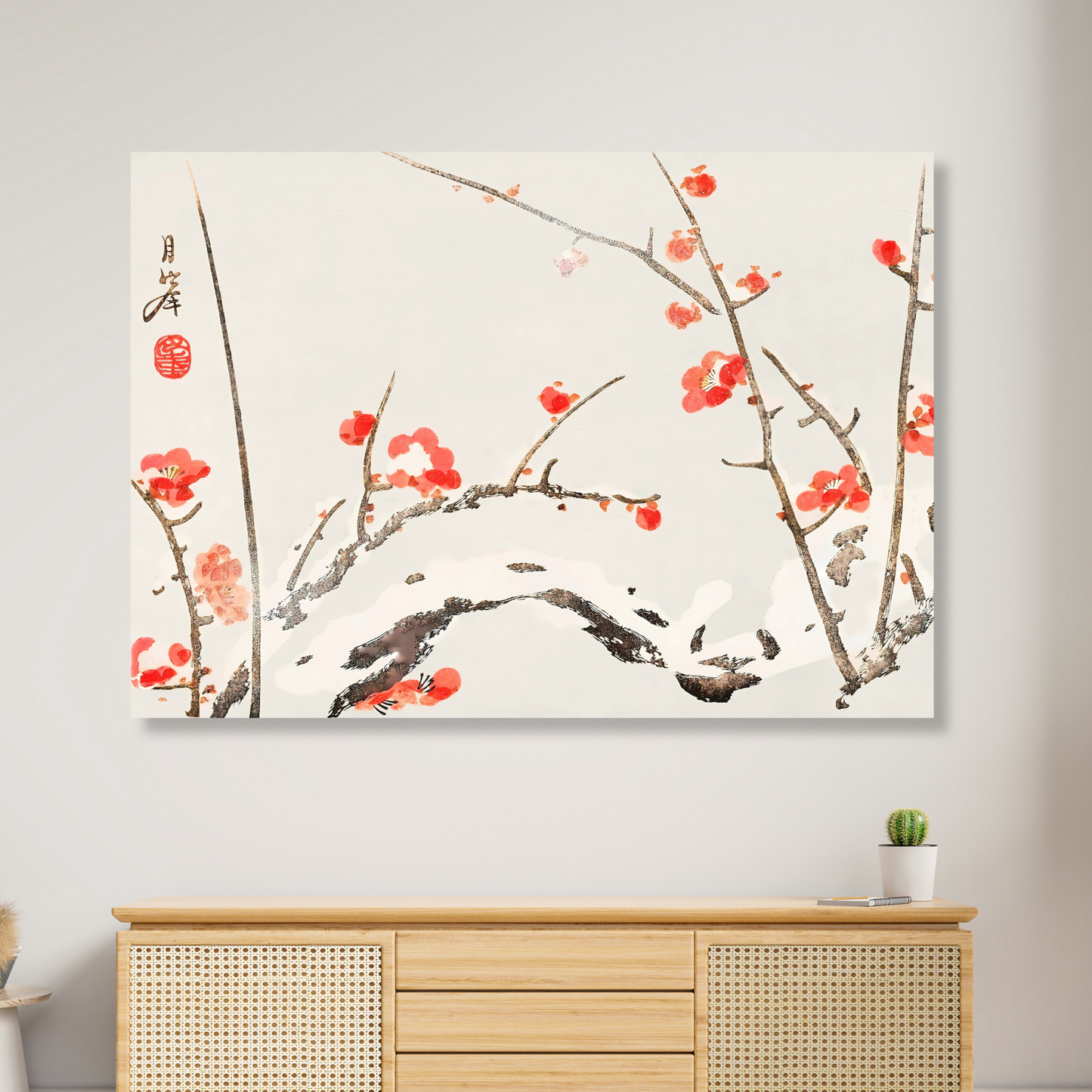 Yamaoka Geppō - Flowering Plums In Snow