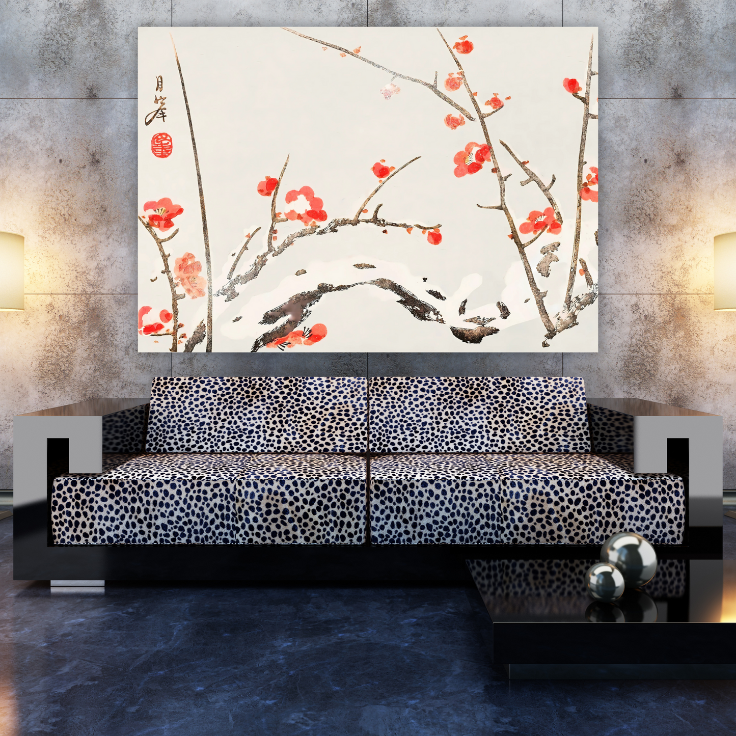 Yamaoka Geppō - Flowering Plums In Snow