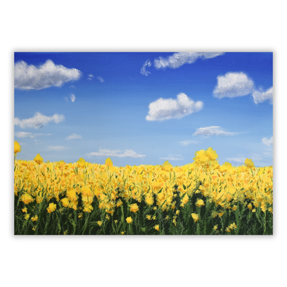 Yellow Flowers Wall Art Canvas Print