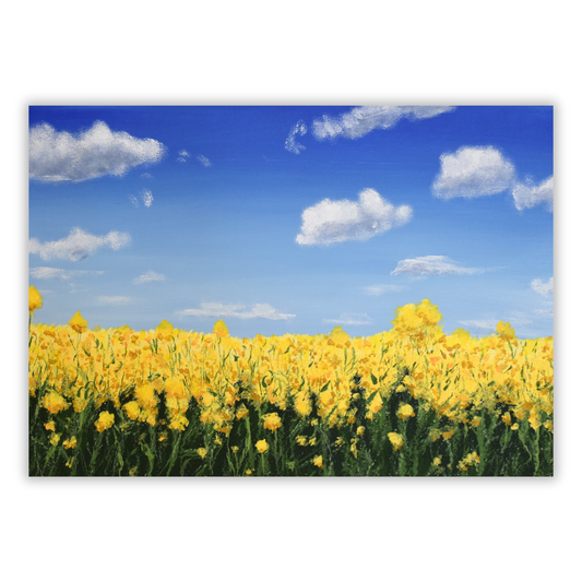 Yellow Flowers Wall Art Canvas Print