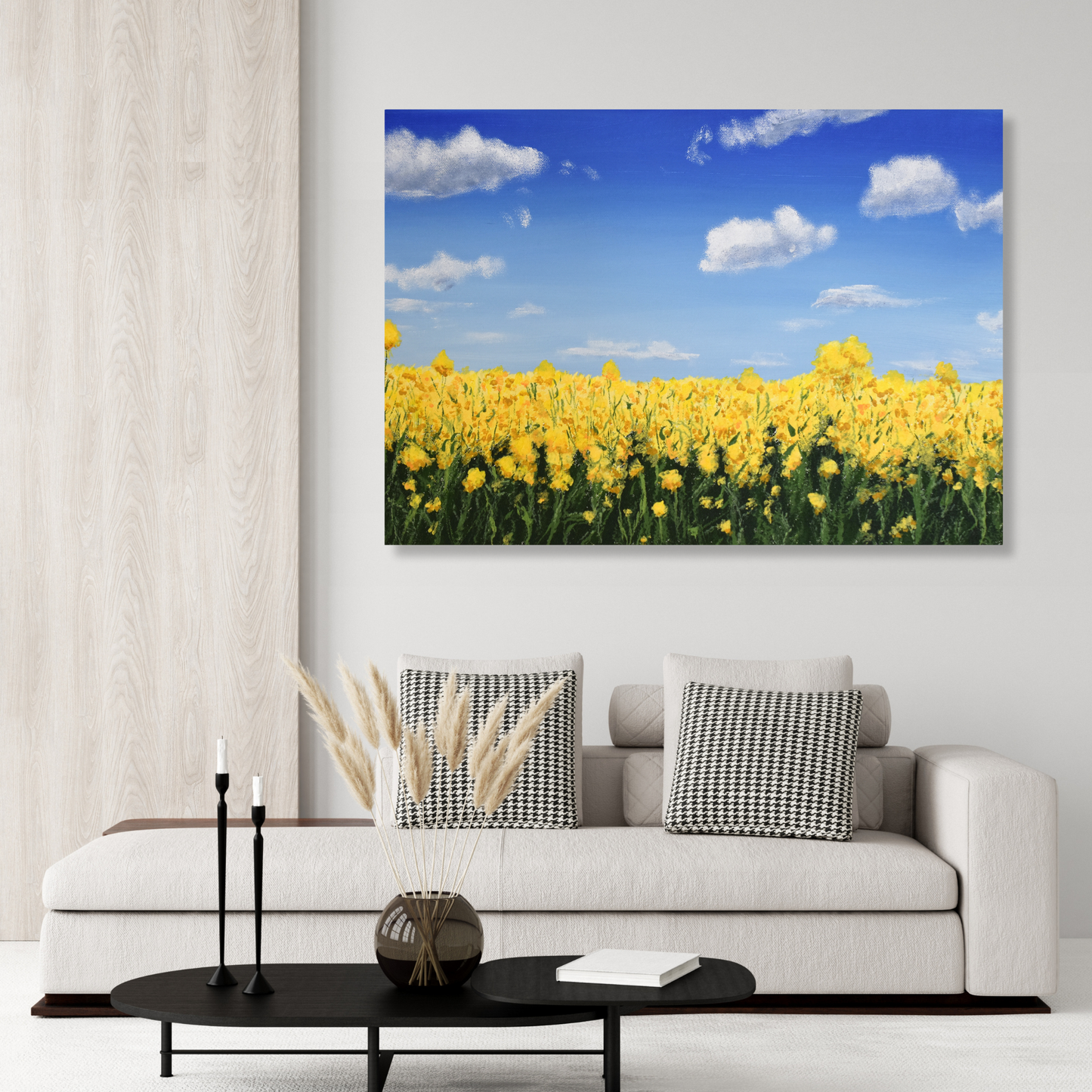 Yellow Flowers Wall Art Canvas Print