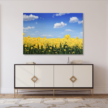 Yellow Flowers Wall Art Canvas Print