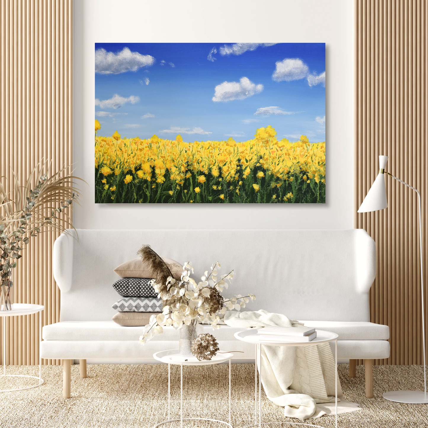 Yellow Flowers Wall Art Canvas Print