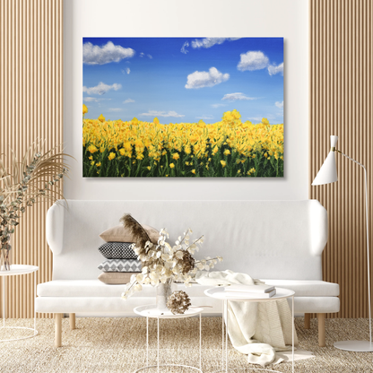Yellow Flowers Wall Art Canvas Print