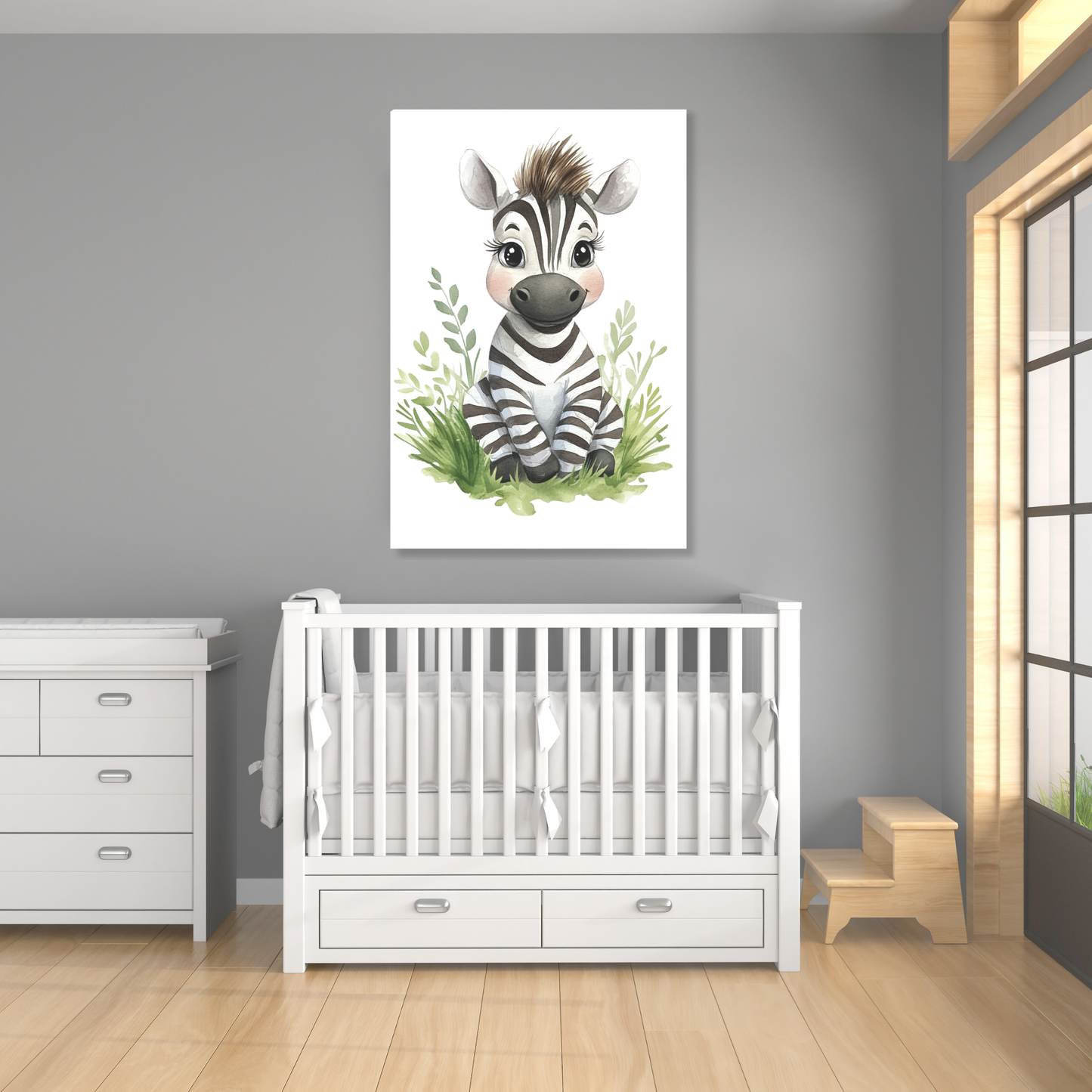 Zella Zebra Canvas Wall Art Print