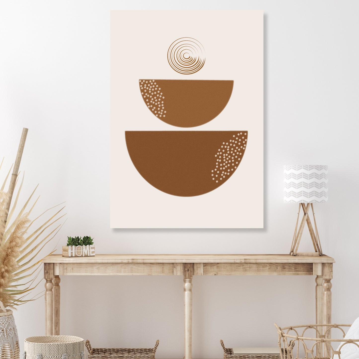 Zen Rust Boho Wall Art Canvas Print