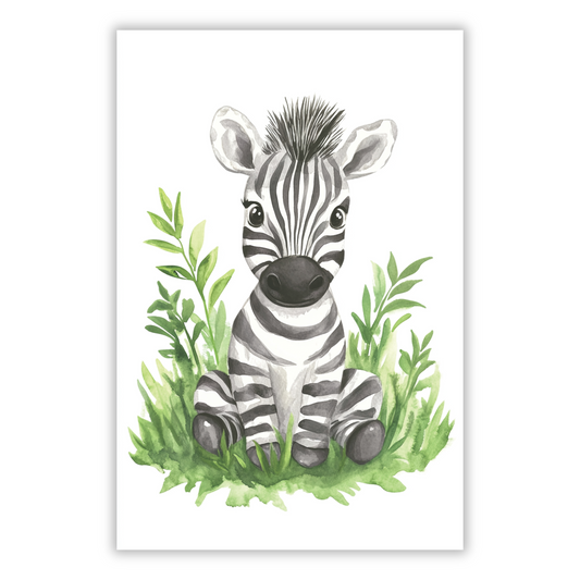Zoe Zebra Canvas Wall Art Print