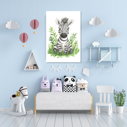 Zoe Zebra Canvas Wall Art Print